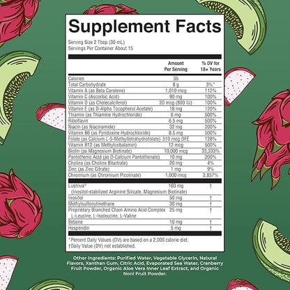 MaryRuth's Liquid Multivitamin + Hair Growth | Biotin 10000mcg | Lustriva Hair Growth Supplement | Clinically Tested in Women for Thicker Hair & Facial Wrinkle | Skin Care | Ages 18+ | 15.22 Fl Oz