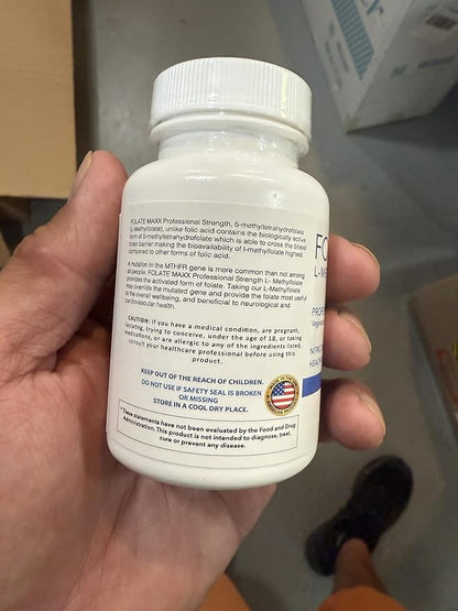 L-Methylfolate 15mg - 30 Capsules - Professional Strength Active Methyl Folate - 5-MTHF Supplement for Men & Women - Non GMO, Gluten Free, No Fillers