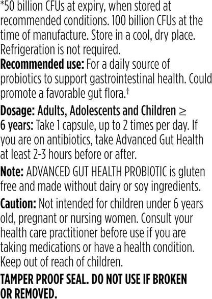 Genuine Health Probiotics, 50 Billion CFU, Daily Care, 15 Diverse Strains, Soy Free, Gluten Free, Vegan Delayed-Release Capsules for Advanced Gut Health (60 Count)