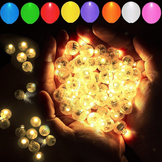 200pcs Warm White Balloon Lights, Round LED Mini Lights for Paper Lantern Balloon Birthday Party Event Indoor Outdoor Wedding Decoration Halloween Christmas Supplies