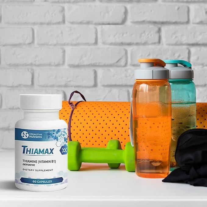 Thiamax Vitamin B1 (Thiamine TTFD), The Original, No Toxic Fillers, Supports Energy Metabolism, High Dose, Third Party Tested, All Active Ingredients 100mg, 60 Count