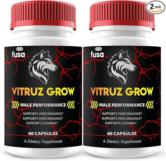 (2 Pack) Vitruz Grow Supplement VitruzGrow Max Support Capsules, Vitrus Grow Maximum Strength Advanced Support Multivitamin Formula Overall Health & Wellness, VitrusGrow Supplement (120 Capsules)