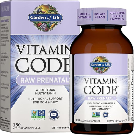 Garden Of Life, Raw Vitamin Code Prenatal, 180 Vegetarian Capsules