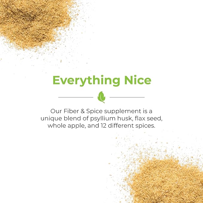 Balance of Nature Fiber & Spice - Psyllium Husk, Flax Seed, Turmeric & Apple - 30 Servings
