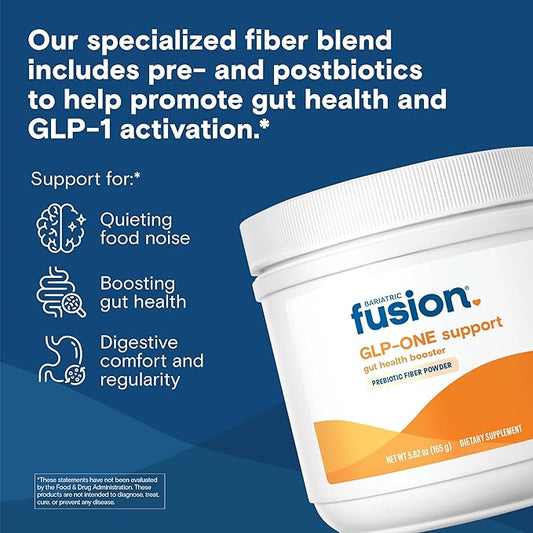 Bariatric Fusion GLP-1 Gut Health Booster | High Fiber GLP1 Booster | Prebiotic Fiber GLP-1 Supplement Powder for Women & Men | 20 Servings