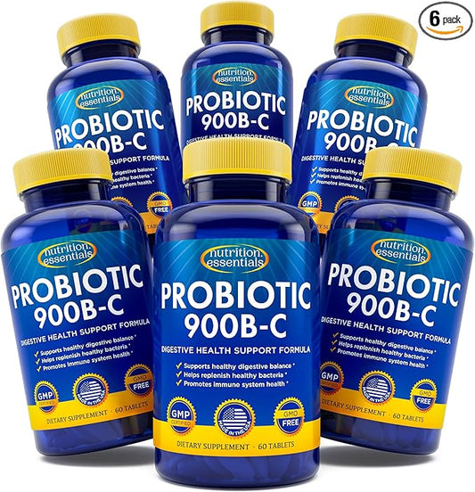 Nutrition Essentials GMP Certified Probiotic Dietary Supplement 6 Bottles 360 Capsules