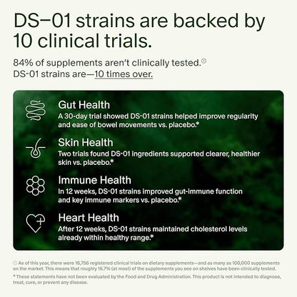 Seed DS-01 Daily Synbiotic - Prebiotic and Probiotic for Women & Men - Digestive Health, Gut Health, Immune Support, Bloating & Constipation Relief - Vegan & Shelf-Stable - 60 Capsules (30-Day Supply)