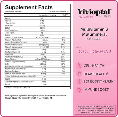 Vivioptal, Women, Multivitamin & Multimineral Supplement, 90 Capsules