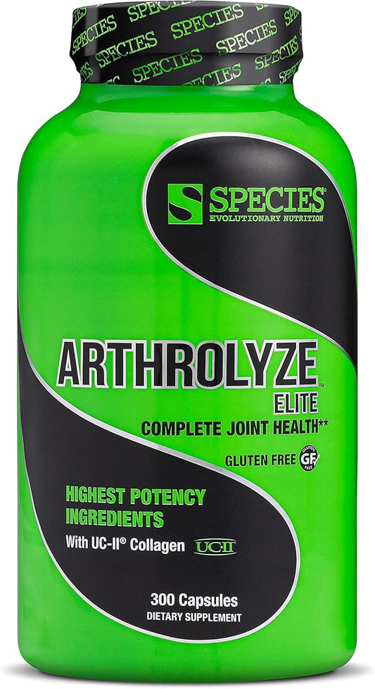 Species Nutrition Arthrolyze Joint Repair Supplement, Fortified with UC-II Collagen, MSM, Glucosamine, Chondroitin, High Potency Connective Tissue & Joint Support (300 Capsules)