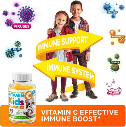 DR. MORITZ Vitamin D Gummies for Kids & Adults and Vitamin C Gummies (2 Pack)