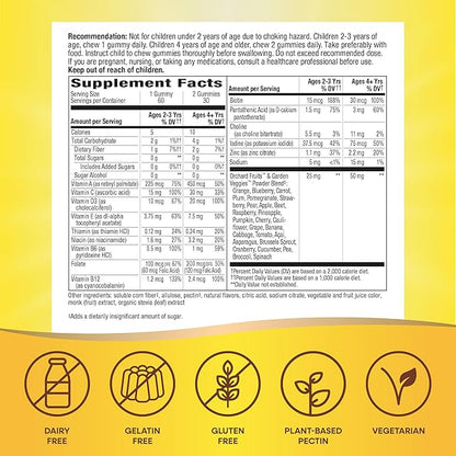Nature's Way Alive! Kids Zero Sugar Gummy Multivitamins, for Kids Ages 2+, Supports Bone, Eye & Immune Health*, No Sugar Alcohols, Plant-Based Sweeteners, Berry-Citrus Flavored, 60 Gummies