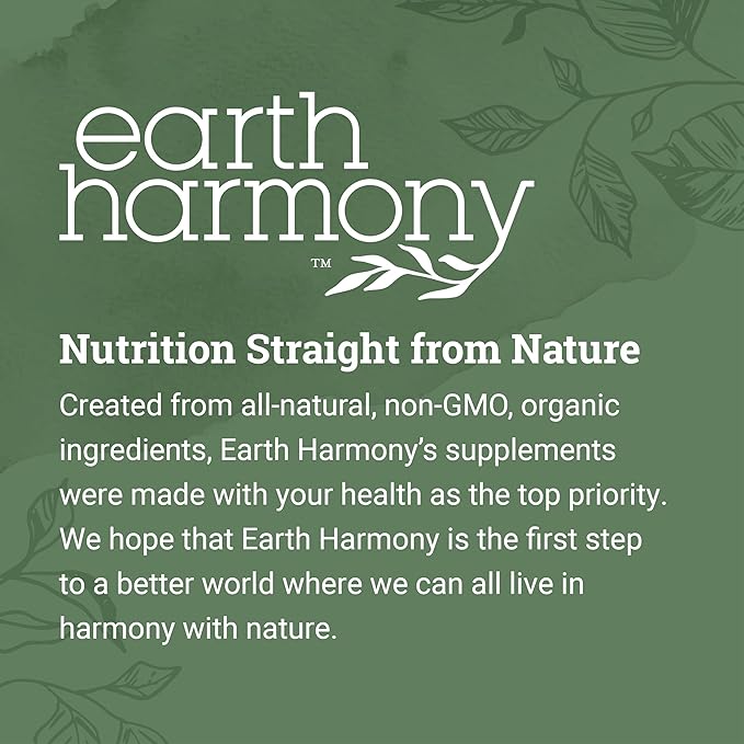 Earth Harmony Myo-Inositol & D-Chiro Inositol Supplement for Women, Ovarian & Hormone Balance for Women - Supports Normal Cycles, Fertility Supplement (60 Capsules)