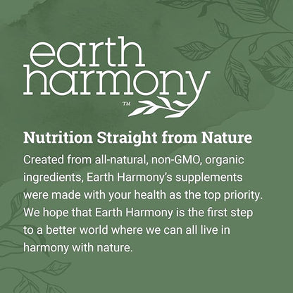 Earth Harmony Myo-Inositol & D-Chiro Inositol Supplement for Women, Ovarian & Hormone Balance for Women - Supports Normal Cycles, Fertility Supplement (60 Capsules)