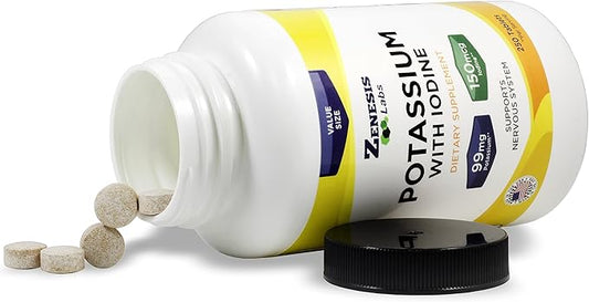 Potassium Gluconate 99mg + 150mcg Iodine from Kelp Bulk (250 Tablets/Bottle)