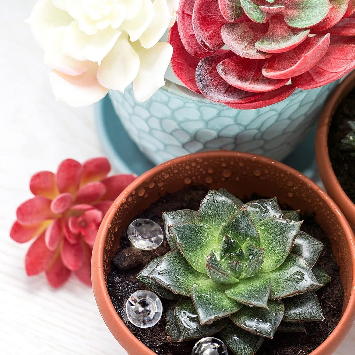 1000pcs/ Pack Wedding Table Acrylic Diamond Scatter Crystals Confetti Acrylic Gems Vase Fillers Rhinestones for Wedding, Bridal Shower, Vase Beads Decorations (10mm, Gray)