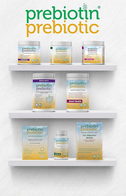 Prebiotin Prebiotic Fiber Supplement Powder – 8.68 oz – Supports Digestive Health & Weight Management – High Fiber, Boosts Probiotics, Reduces Hunger – All-Natural, Gluten-Free