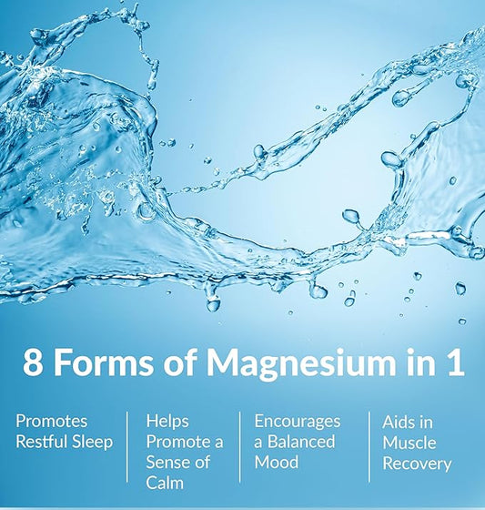 BIOptimizers Magnesium Breakthrough Drink - 8 Forms of Magnesium, Electrolytes, Sleep Health, Stress, Muscle Recovery, Heart Support | Glycinate, Citrate, Malate