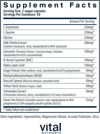 Vital Nutrients Detox Formula | Vegan Liver Detox | Antioxidant Supplement Promotes Liver & Detoxification Support | Gluten, Dairy, Soy Free | Non-GMO | 60 Capsules
