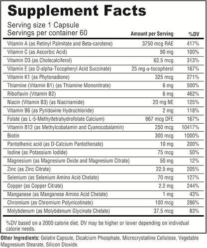 BariatricPal Multi-ADEK Bariatric Multivitamin Capsules (60 Count)
