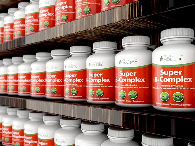 Vitamin B Complex - 8 Super B Complex Vitamins with Choline & Inositol, Vitamins B1, B2, B3, B5, B6, B8, B9 & B12 - B100 Complex - 180 Vegan Capsules - 6 Month Supply - Made in The USA