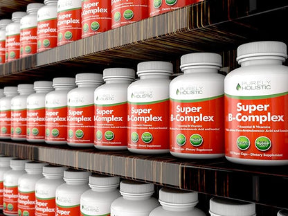 Vitamin B Complex - 8 Super B Complex Vitamins with Choline & Inositol, Vitamins B1, B2, B3, B5, B6, B8, B9 & B12 - B100 Complex - 180 Vegan Capsules - 6 Month Supply - Made in The USA