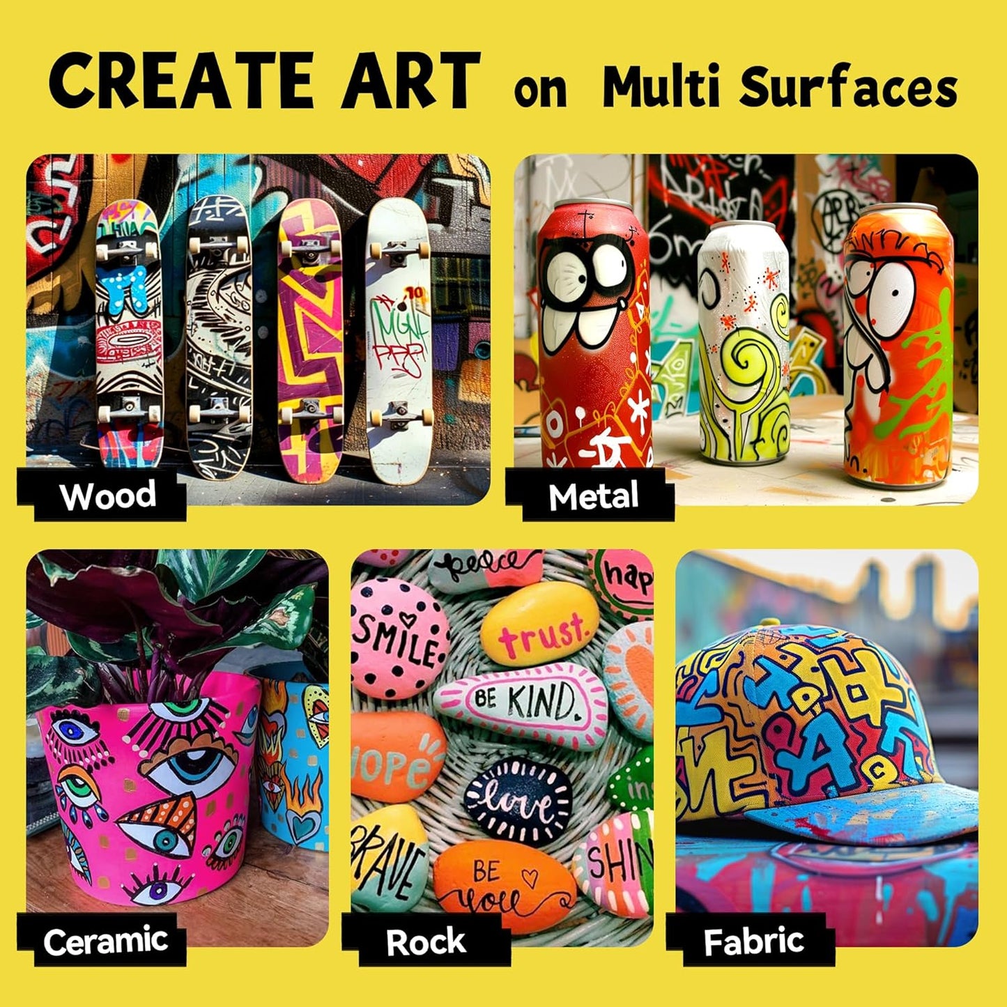 12 Colors Jumbo Markers, 15mm Jumbo Felt Tip, Acrylic Paint Markers for Rock Painting, Poster, Stone, Ceramic, Glass, Wood, Canvas