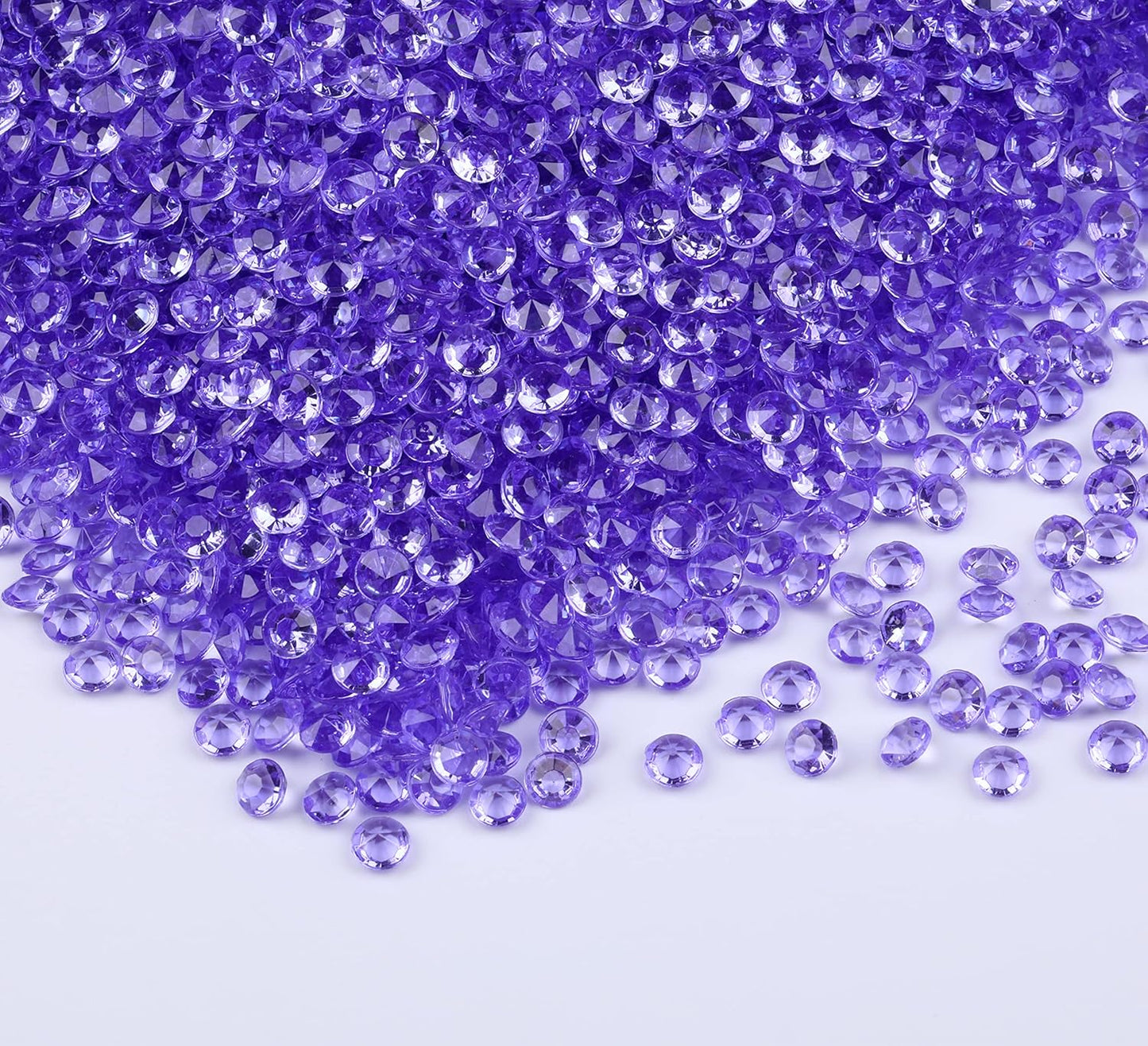 10000 pcs/Pack Wedding Table Scatter Confetti Crystals Acrylic Diamonds Vase Fillers 4.5 mm Rhinestones for Wedding, Bridal Shower, Vase Beads Decorations (Violet)