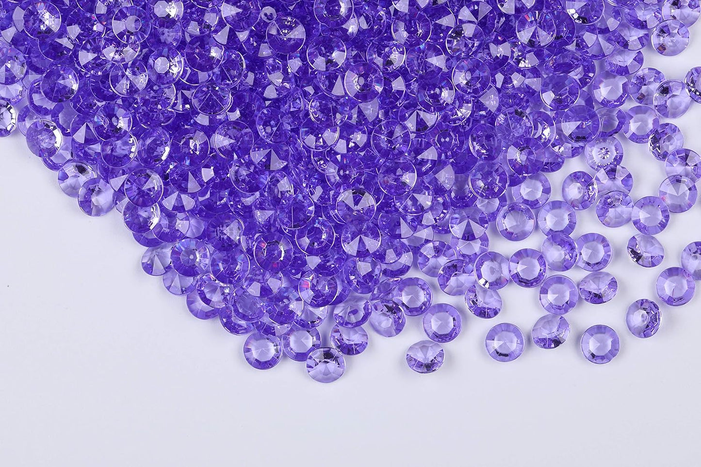 2000pcs/ Pack Wedding Table Acrylic Diamond Scatter Crystals Confetti Acrylic Gems Vase Fillers Rhinestones for Wedding, Bridal Shower, Vase Beads Decorations (8mm, Violet)