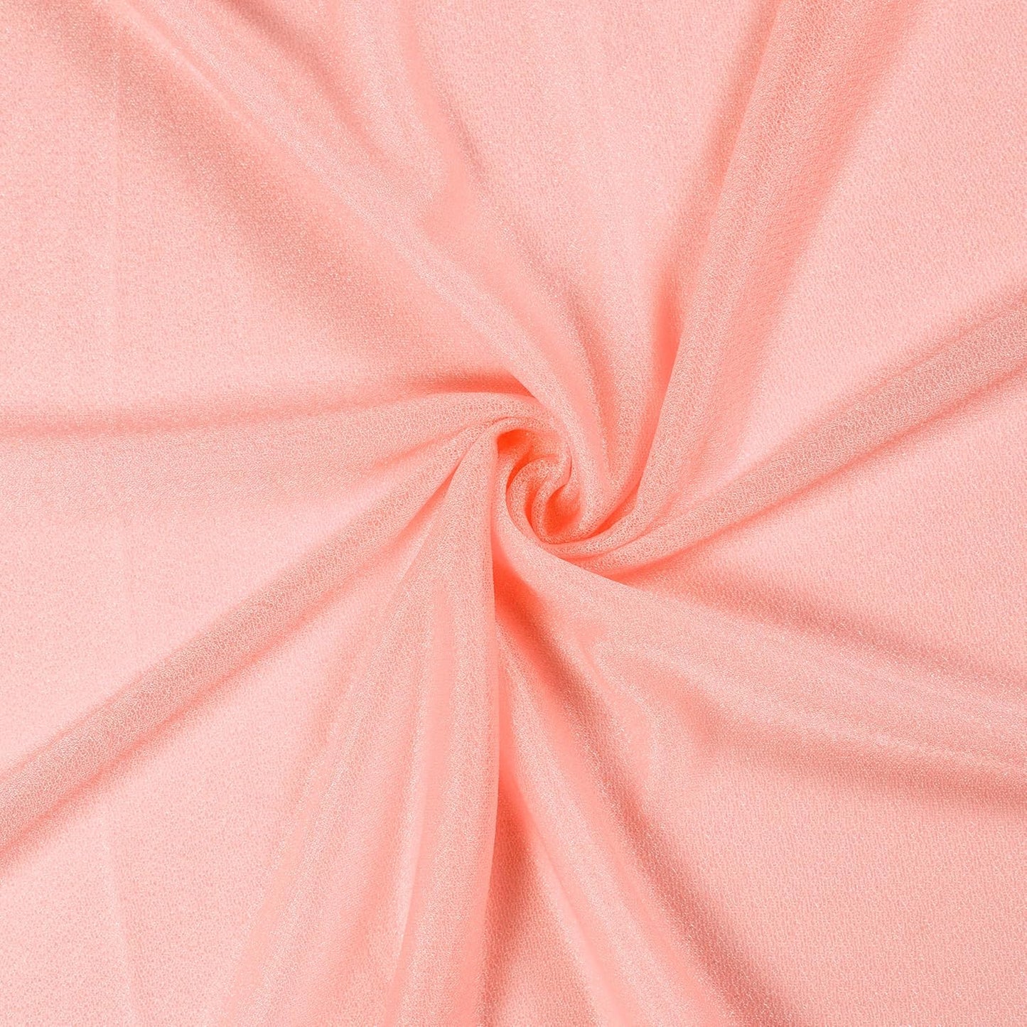 VDS Pack of 1 Panel (30 Inch X 50 Feet) Wedding Arch Draping Fabric Sheer Chiffon Fabric Drapery for Wedding Ceremony Reception Swag Backdrop Canopy Chuppah ARBO Altars Decoration (Peach)