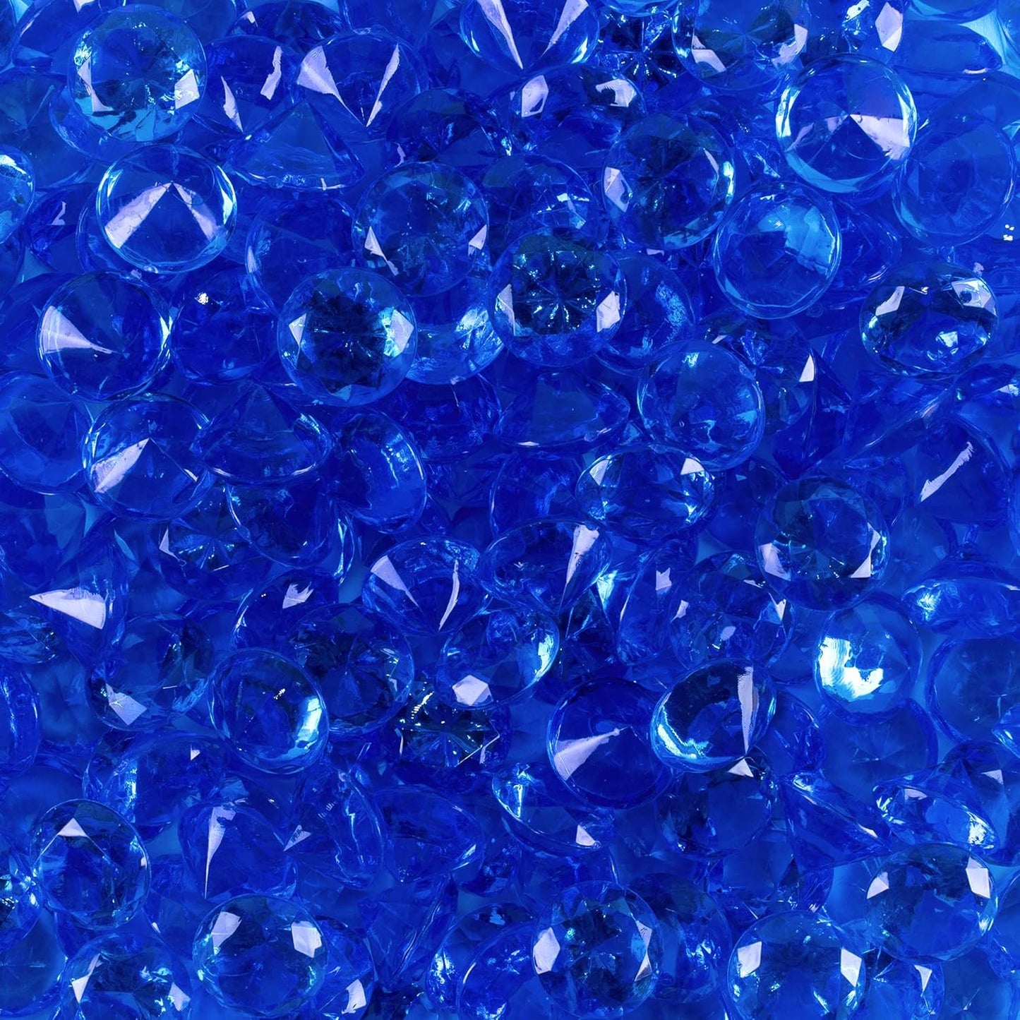 Super Z Outlet Acrylic Color Faux Round Diamond Crystals Treasure Gems for Table Scatters, Vase Fillers, Event, Wedding, Arts & Crafts (1 Pound, 240 Pieces) (Royal Blue)