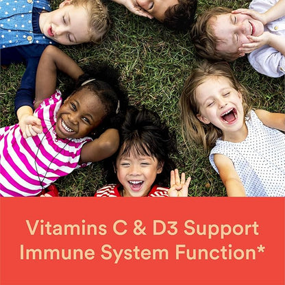 SmartyPants Kids Multivitamin Gummies: Omega 3 Fish Oil (EPA/DHA), Vitamin D3, C, Vitamin B12, B6, A, K & Zinc for Immune Support, Biotin, Gluten Free, Three Fruit Flavors, 90 Count (22 Day Supply)